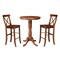 International Concepts Round 30 in Rd Pedestals Bar Height Table, 2 Bar Height Stools, Espresso, 30 in W, 30 in L, Wood K581-30RT-6B-S6133-2 - alternate 2